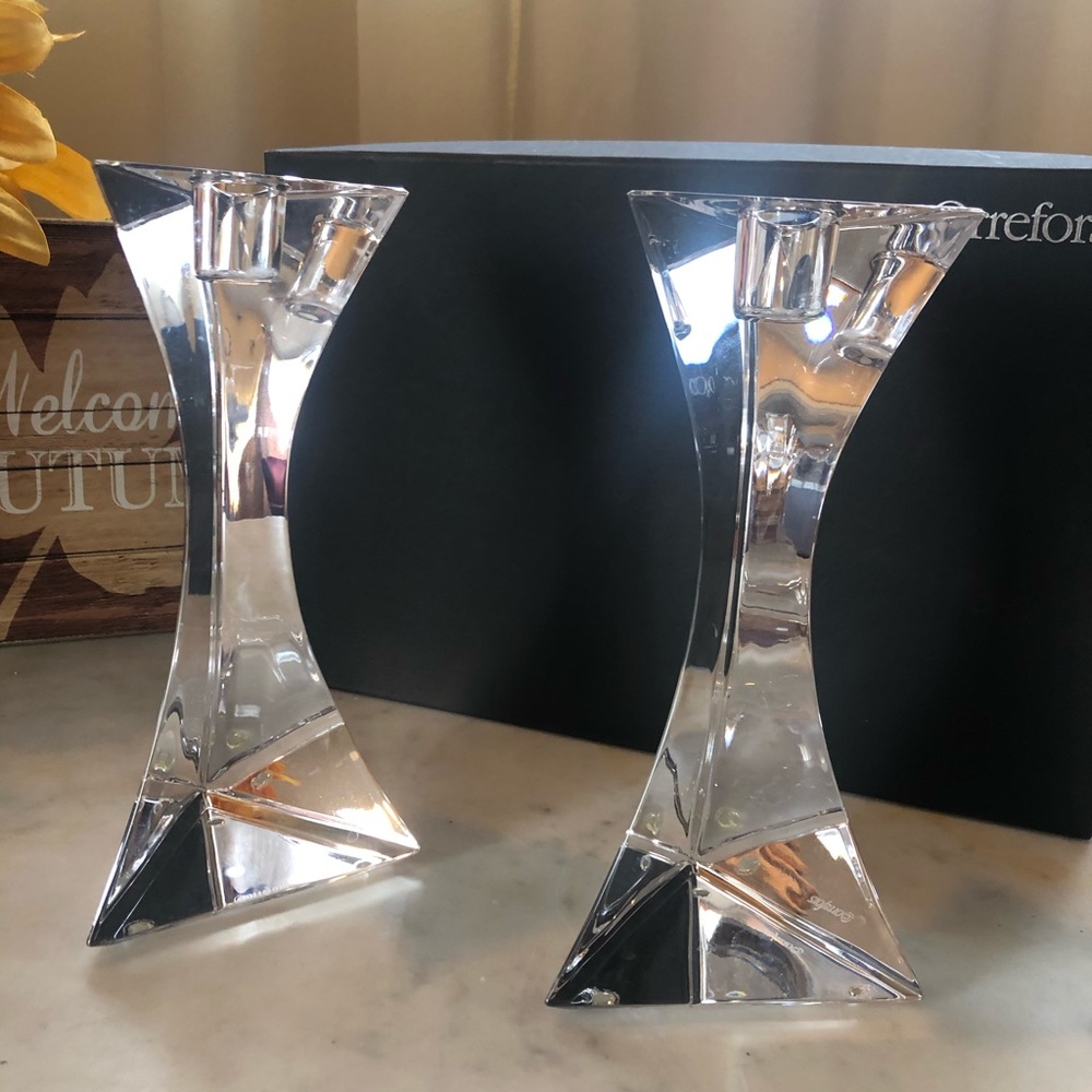 Orrefors Lead Crystal candle holders